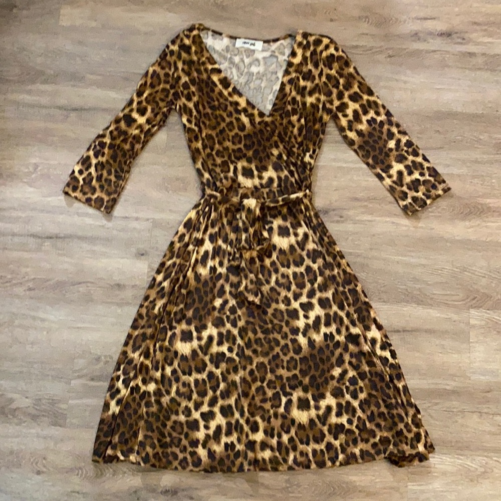 Leopard Wrap Style Dress